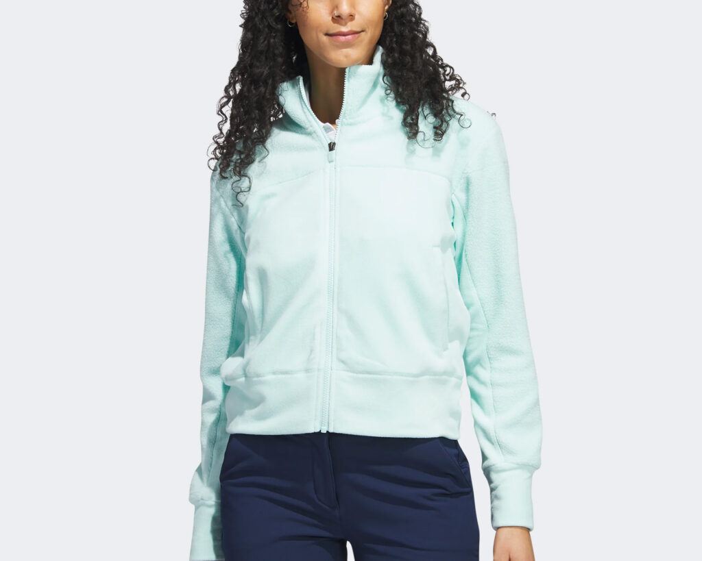 Adidas Factory Outlet: Women’s Full-Zip Fleece Jacket, Semi Flash Aqua
| Photo: Adidas Factory Outlet